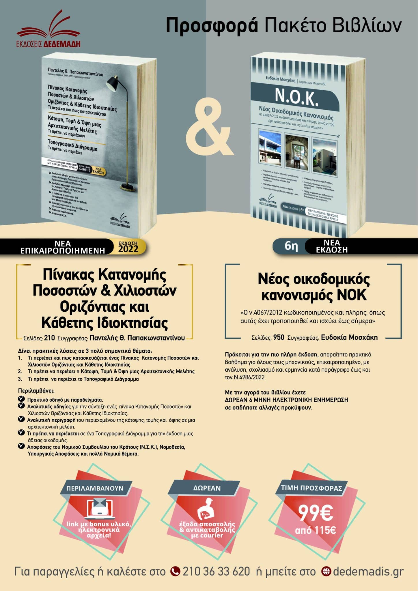 ΝΟΚ & Πίνακας Κατανομής Ποσοστών & Χιλιοστών Οριζόντιας και Κάθετης Ιδιοκτησίας – Πακέτο Προσφοράς